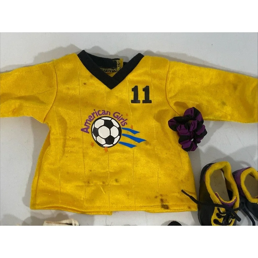 American Girl Doll‎ Shooting Stars Soccer Outfit Pleasant Co 1996 Purple Yellow